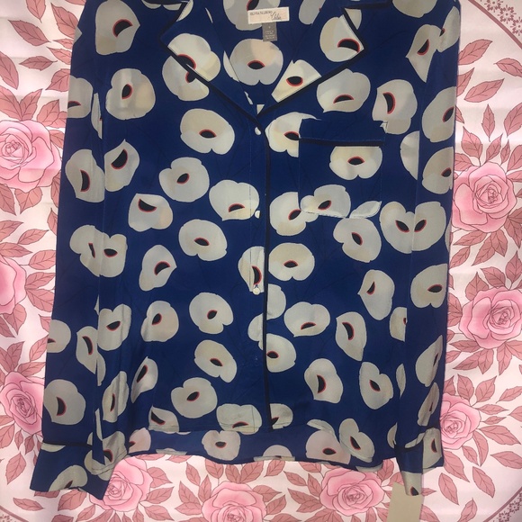 New with tag Nordstrom Olivia Palermo  Blue Mazarine Chelsea Poppy  blouse - Picture 1 of 7
